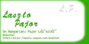 laszlo pajor business card